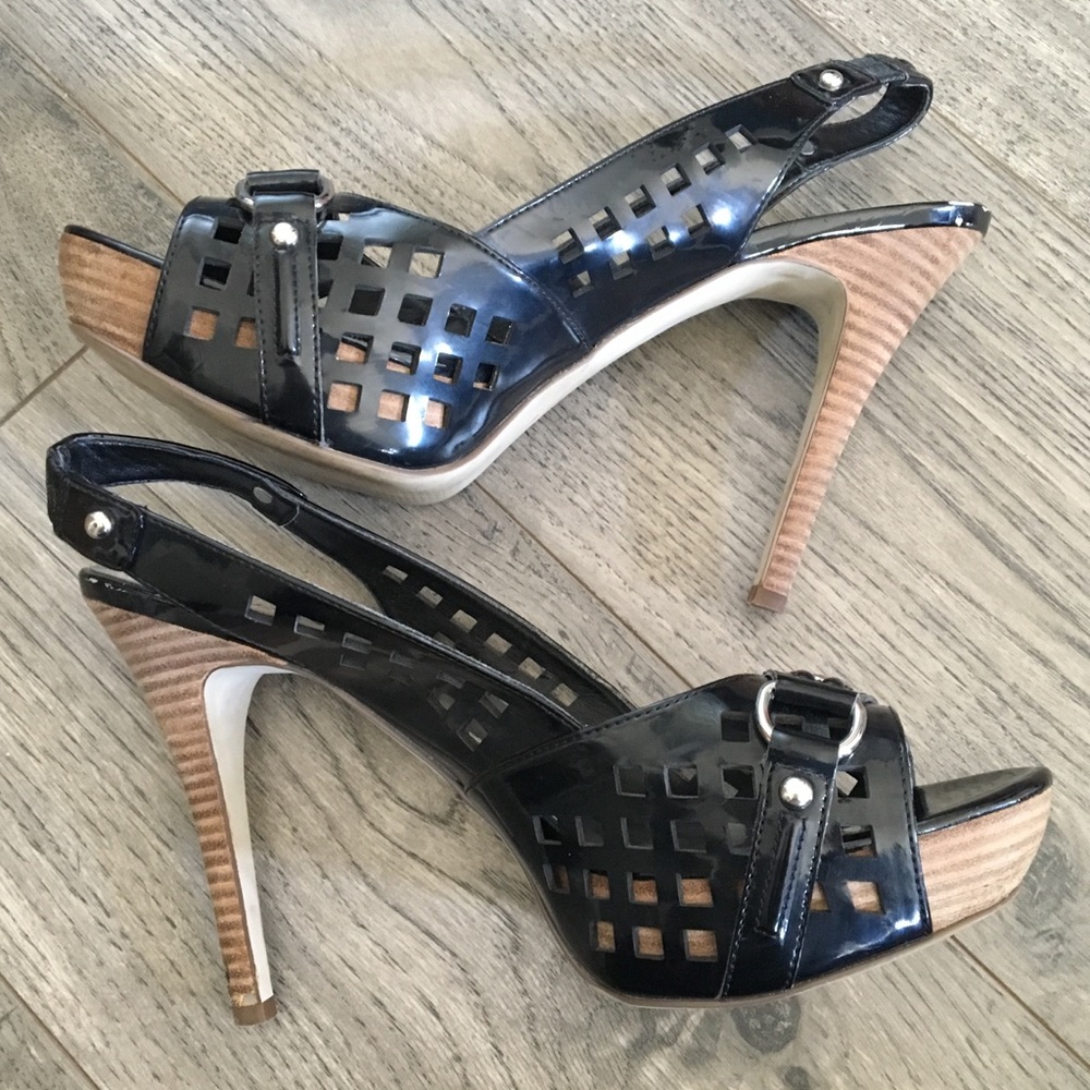 Guess Patent Leather Platform Heels